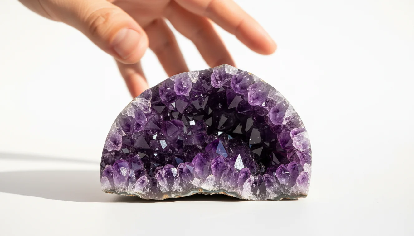 Mineral identifier scanning an uploaded specimen photo